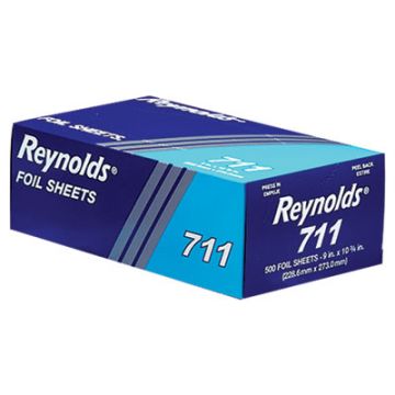 Pop-Up Interfolded Aluminum Foil Sheets, 9x10.75, Silver, 500/Box