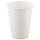 Single-Sided Poly Paper Hot Cups, 12 oz, White, 50/Bag, 20 Bags/CS