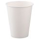 Single-Sided Poly Paper Hot Cups, 8 oz, White, 50/Bag, 20 Bags/CS