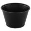 Polystyrene Portion Cups, 4 oz, Black, 250/Bag, 10 Bags/CS