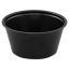 Polystyrene Portion Cups, 2 oz, Black, 250/Bag, 10 Bags/CS