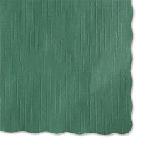 Solid Color Scalloped Edge Placemats, 9.5x13.5, Hunter Green, 1000/CS