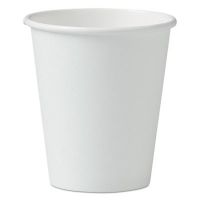 Single-Sided Poly Paper Hot Cups, 6 oz, White, 50/PK, 20 PK/CS