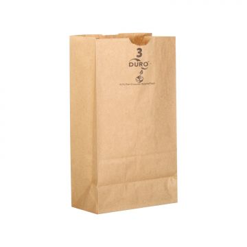 Self Opening Sack 1C/1S 3# Grocery 30#, 100% Kraft FSC Certified Recycled Paper, 500/BN