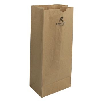 Self Opening Sack 1C/1S 25# Grocery 40# 100% Kraft FSC Certified Recycled Paper, 500/BN