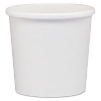 Flexstyle Double Poly Paper Containers, 12 oz, 3.6" Diameter, White, 25/Bag, 20 Bags/CS