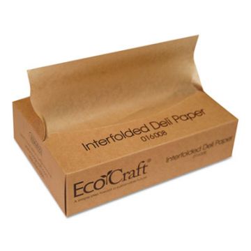 EcoCraft®™ Interfolded Soy Wax Deli Sheets, 8x10.75, 500/Box, 12 Boxes/CS