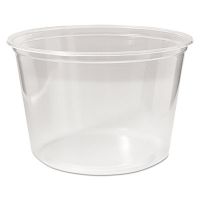 Microwavable Deli Containers, 16 oz, 4.6" Diameterx3"h, Clear, 500/CS