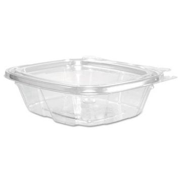 ClearPac SafeSeal Tamper-Resistant/Evident Containers, Flat Lid, 8 oz, 4.9x1.4x5.5, Clear, 200/CS