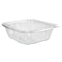 ClearPac SafeSeal Tamper-Resistant/Evident Containers, Flat Lid, 24 oz, 6.4x1.9x7.1, Clear, 200/CS