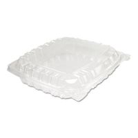 ClearSeal Hinged-Lid Plastic Containers, 8.31x8.31x2, Clear, 125/Bag, 2 Bags/CS