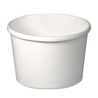 Flexstyle Double Poly Paper Containers, 8 oz, White, 25/PK, 20 PK/CS