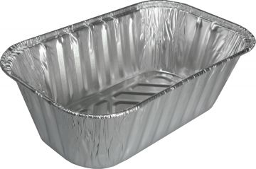 Handi-Foil® Aluminum Loaf Pan w/Full Curl and Clear Lid, 1 lb. (CS/100)