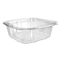 ClearPac SafeSeal Tamper-Resistant/Evident Containers, Flat Lid, 48 oz, 7.8x8.1x2.5, Clear, 200/CS