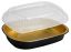 Handi-Foil® Gourmet-To-Go Small Entreé; Container w/Dome Lid Combo, Black and Gold (CS/100)