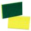 Medium-Duty Scrubbing Sponge, 3.6x6.1, 0.7" Thick, Yellow/Green, 20/CS