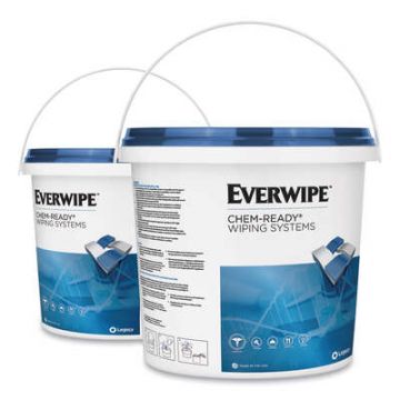 Chem-Ready Wiping System Bucket, 7.13 x 7.13 x 7, White, 5/Carton