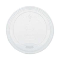 PLA Lids for Hot Cups, Fits 10 oz to 20 oz Cups, White, 1000/CS