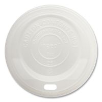 PLA Lids for Hot Cups, Fits 8 oz Cups, White, 1000/CS