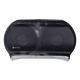 Twin 9" Jumbo Tissue Dispenser, 19x5 1/4x12, Transparent Black Pearl