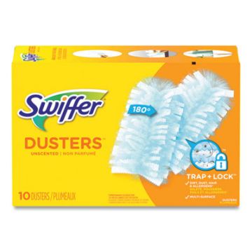 Refill Dusters, Dust Lock Fiber, Light Blue, Unscented, 10/Box, 4 Box/CS