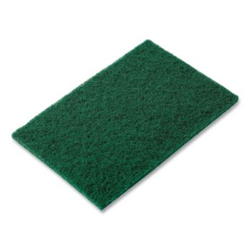 Medium-Duty Scouring Pad, 6x9, Green, 10 Pads/PK