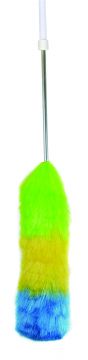 Multicolored Electrostatic Polywool Duster With Extension Handle That Extends To 88