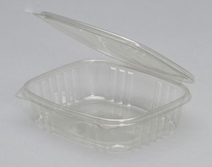 AD24 24 oz. Clear Hinged Deli Container, Case/200