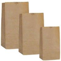 AJM 2# Kraft Brown Paper Grocery Bag, 4.1x2.6x7.2", 500/BN