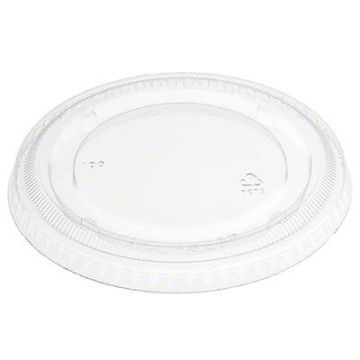 Amhil North America A626PNS Flat Lid for 12-24 oz. PET Cups, No Slot, Clear, 1000/CS