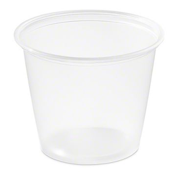 Amhil Plastic Portion Cup - 5.5 oz., Translucent