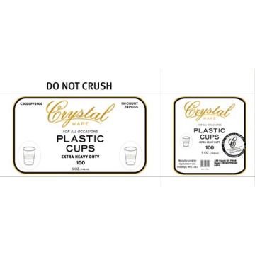 Crystal Ware® Clear Plastic PP Cup - 5 oz.