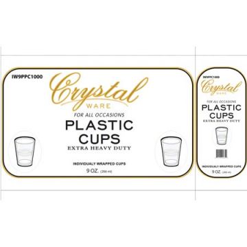 Crystal Ware® Clear Plastic PP Cup - 9 oz.