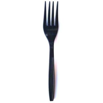 Crystal Ware® Sleek Wrapped Heavy Weight Black Cutlery - Fork