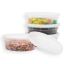 MULMEHË® Heavy Duty Deli Containers with Lids, Clear, 8 oz., 48 Pack