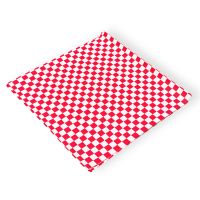 MULMEHË® 12x12" Grease Resistant Deli Wrap, Basket or Box Liner, Red & White Checkered, 100 Pack