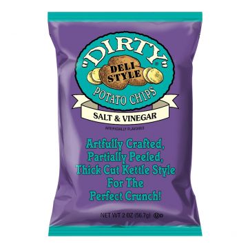 Dirty Chips Kettle Cooked Potato Chips - Salt & Vinegar, 2 oz.