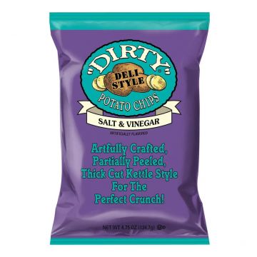 Dirty Chips Kettle Cooked Potato Chips - Salt & Vinegar, 4.75 oz.