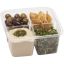 Fabri-Kal® Greenware® On-The-Go 6" Square Box - 4 Compartment