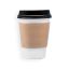 MULMEHË® 12oz Paper Coffee Hot Cups, Black Travel Lids and Sleeves, 50 Pack