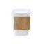 MULMEHË® 12oz Paper Coffee Hot Cups, White Travel Lids and Sleeves, 100 Pack