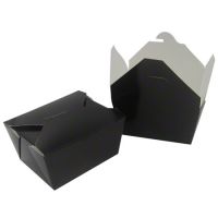 Royal #1 Folded Take Out Box, Black, 450/CS