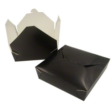 Royal #5 Folded Take Out Box, Black, 140/CS