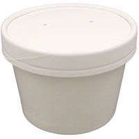 Kari-Out® Combo White Paper Soup Cup w/Vented Lid - 8 oz.