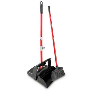 Libman® Lobby Broom & Open Lid Dust Pan