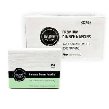 MULMEHË® Premium 2-Ply 1/8 Fold Dinner Napkin, 12x17