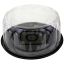 Pactiv® RoseDome™ Black Base Cake Combo w/5.75" Clear Dome