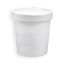 MULMEHË® 16 oz. White Paper Food Containers with Vented Lids, 25 Pack