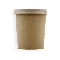 MULMEHË® 32 oz. Kraft Paper Food Containers with Vented Lids, 25 Pack