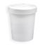 MULMEHË® 32 oz. White Paper Food Containers with Vented Lids, 25 Pack